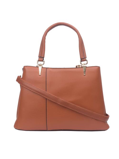 tan leatherette (pu) handbag - 17015298 - Very Small Image - 1