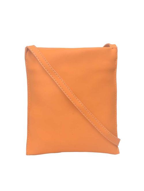 orange leatherette (pu) sling bag - 17015314 - Very Small Image - 1