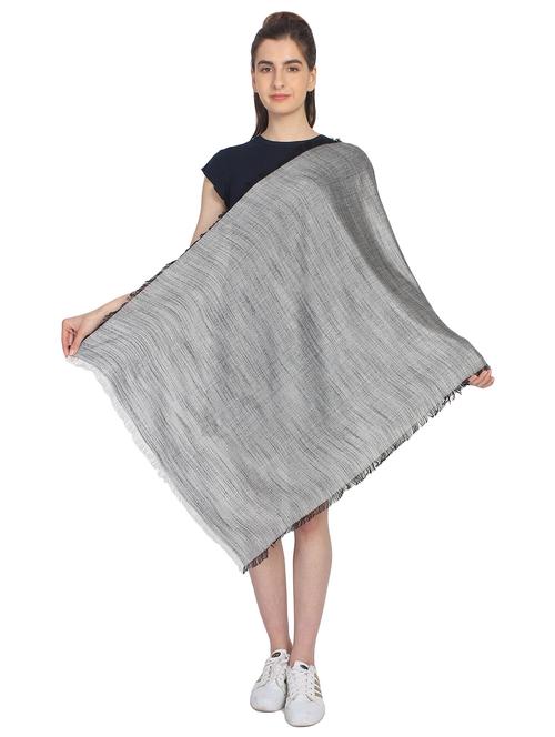 grey viscose stole - 17016353 - Very Small Image - 1