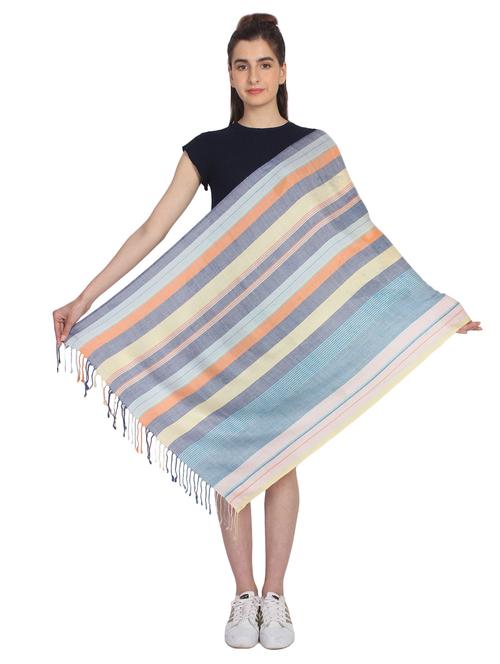 multi colored cotton stole - 17016363 - Very Small Image - 1