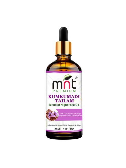 mnt kumkumadi tailam with pure kashmiri saffron (30ml) for brightens, healthy & glowing skin - 17017457 - Very Small Image - 1