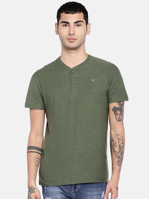 olive green solid t-shirt - 17018231 - Very Small Image - 1