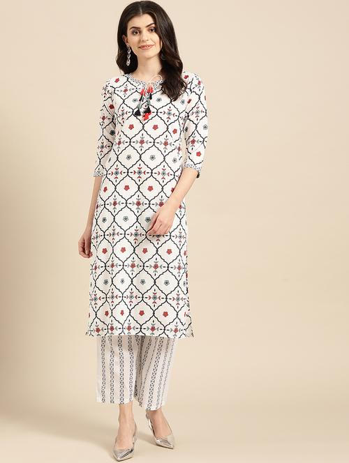 printed kurta palazzo set - 17019428 - Very Small Image - 1