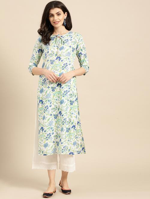 floral straight kurta - 17019451 - Very Small Image - 1
