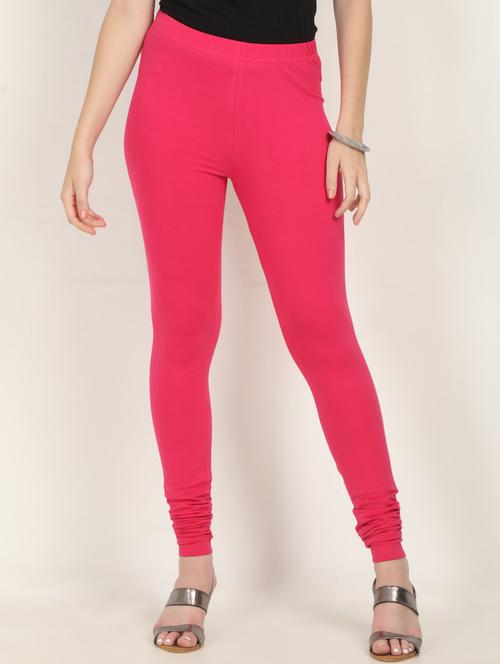pink solid churidar - 17019562 - Very Small Image - 1
