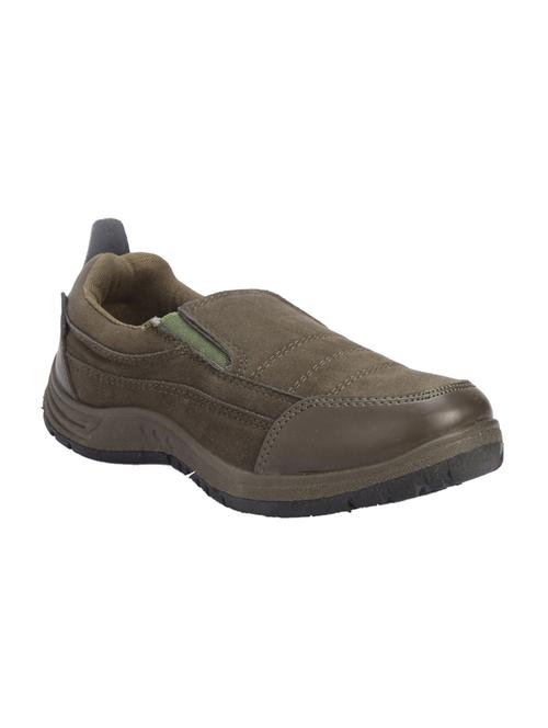 olive green slip on casual shoes - 17020053 - Very Small Image - 1