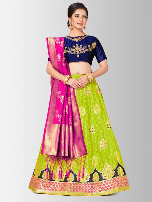 self design panneled lehenga - 17020563 - Very Small Image - 1