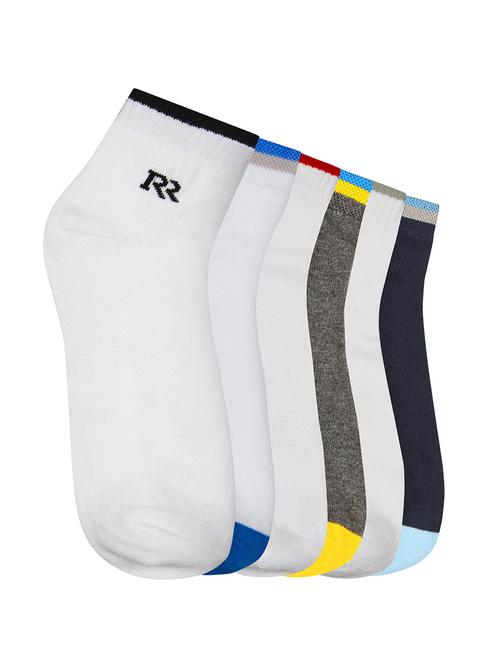 men pack of 6 solid ankle length socks - 17021673 - Very Small Image - 1