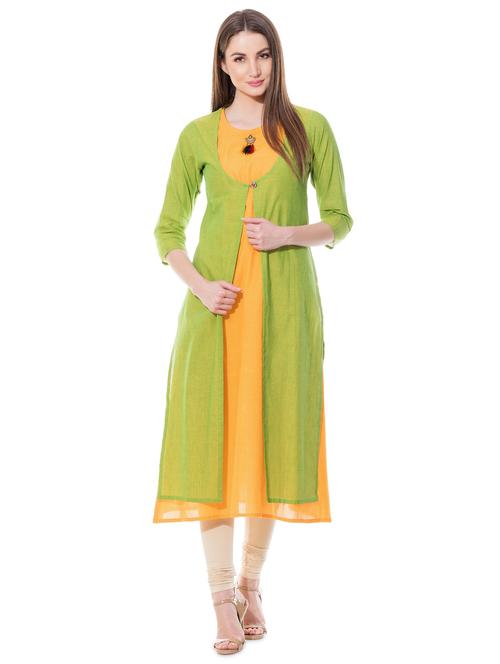 solid layered kurta - 17021906 - Very Small Image - 1