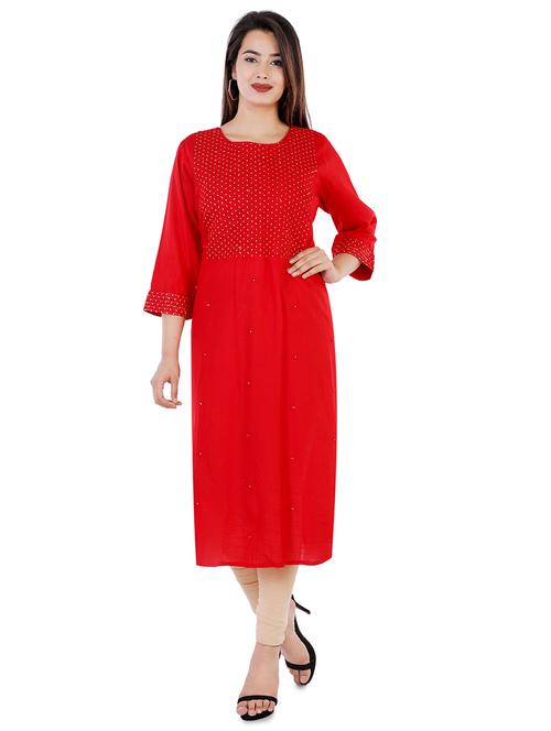 embroidered straight kurta - 17022144 - Very Small Image - 1