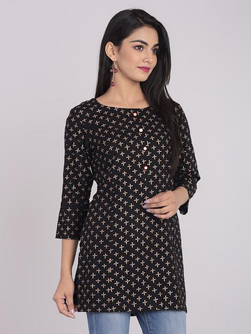 printed straight kurti - 17022171 - Very Small Image - 1