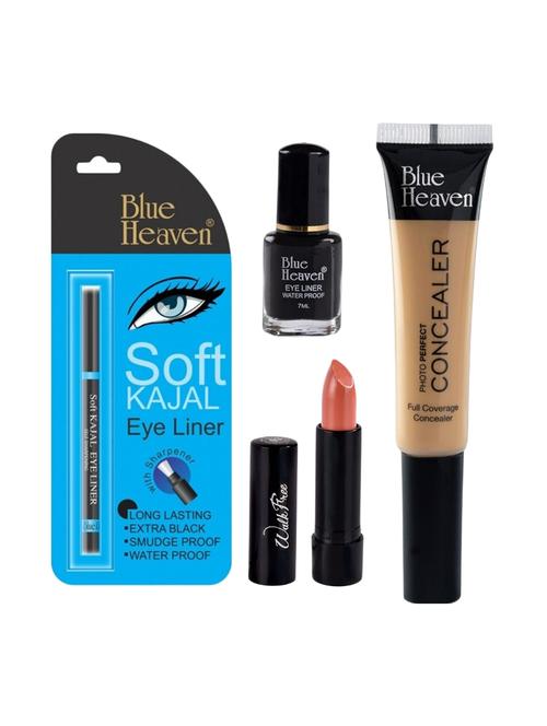 liquid concealer,black soft kajal, eyeliner,nude lipstick - 17024264 - Very Small Image - 1