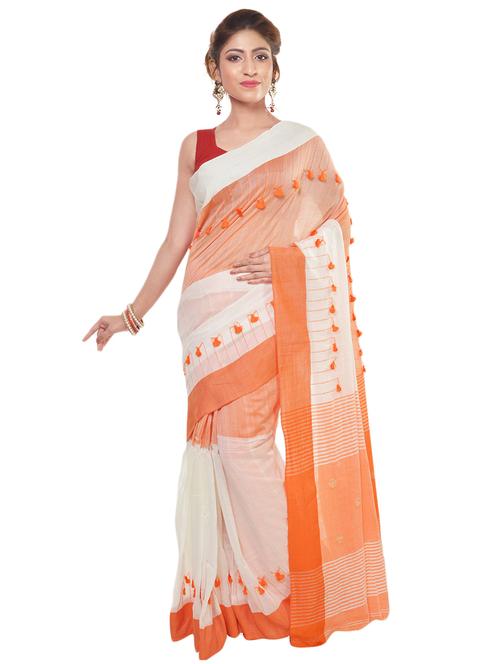 tassels handloom saree - 17024555 - Very Small Image - 1