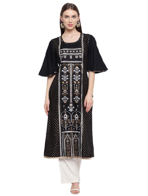 flared straight kurta - 17024635 - Very Small Image - 1