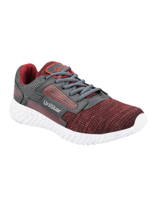 maroon lace up sport shoes - 17026525 - Very Small Image - 1