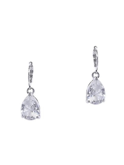 silver plated drop earring - 17026842 - Very Small Image - 1