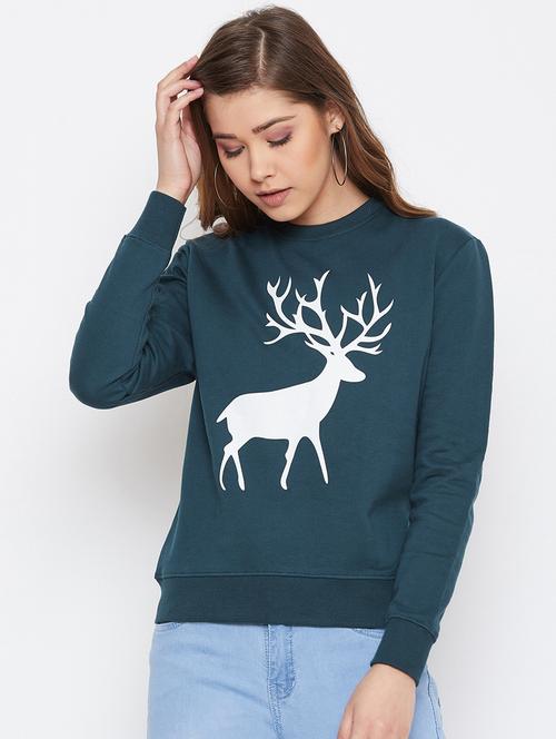 green cotton sweatshirt - 17027311 - Very Small Image - 1