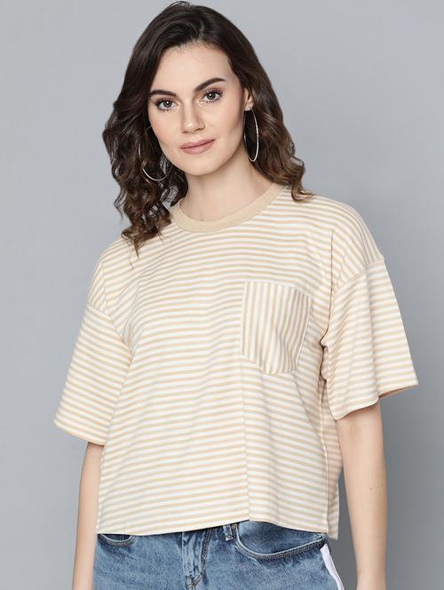 round neck striped tee - 17027427 - Very Small Image - 1