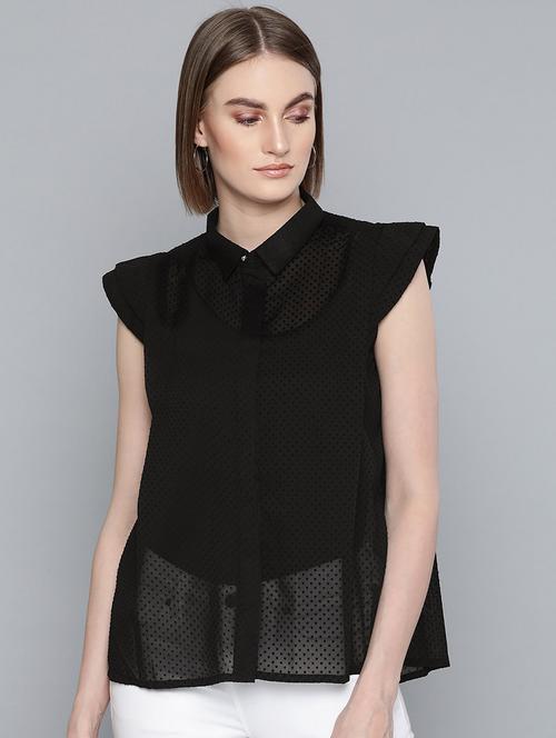 concealed placket dobby shirt - 17027440 - Very Small Image - 1