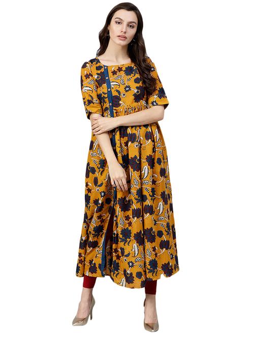 kalamkari flared kurta - 17028591 - Very Small Image - 1