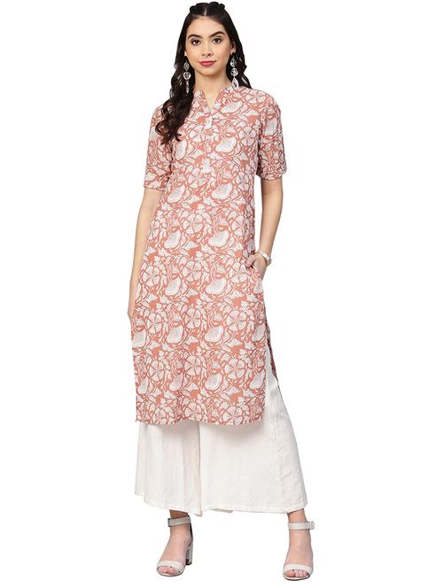 floral straight kurta - 17028609 - Very Small Image - 1