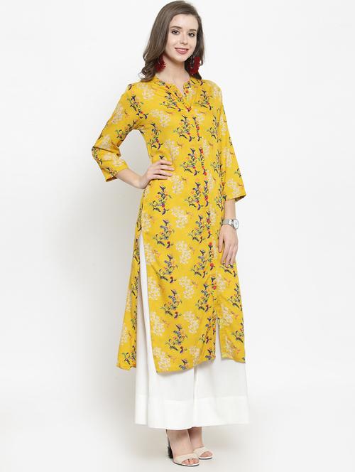 floral straight kurta - 17028631 - Very Small Image - 1