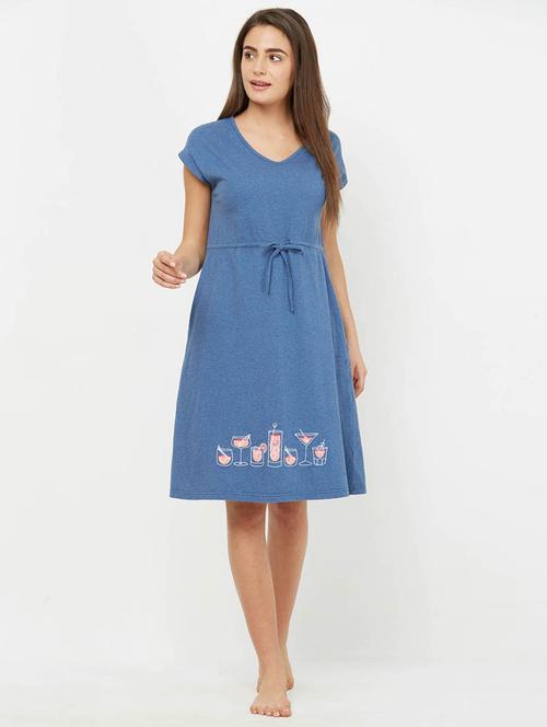 tie front sleepshirt - 17029215 - Very Small Image - 1