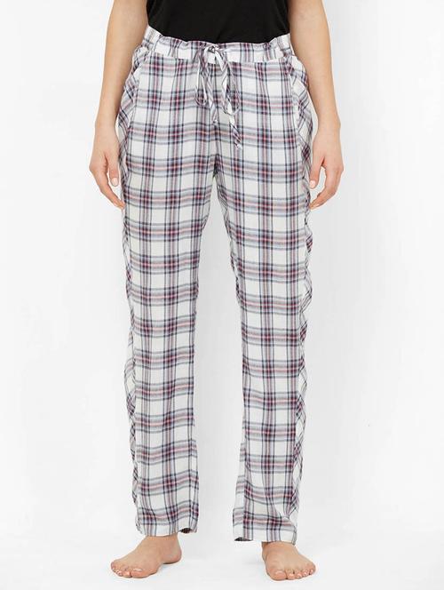 tie front checkered pajama - 17029241 - Very Small Image - 1