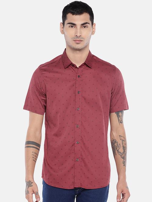 red printed casual shirt - 17029797 - Very Small Image - 1