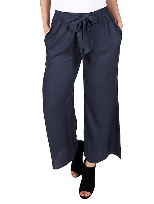 tie front straight palazzo - 17029994 - Very Small Image - 1