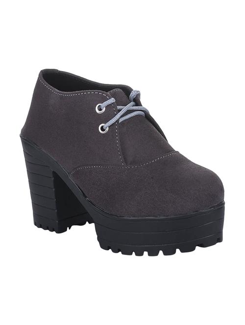 grey ankle lace up boots - 17031449 - Very Small Image - 1