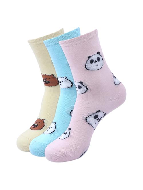 women pack of 3 printed ankle length socks - 17031703 - Very Small Image - 1