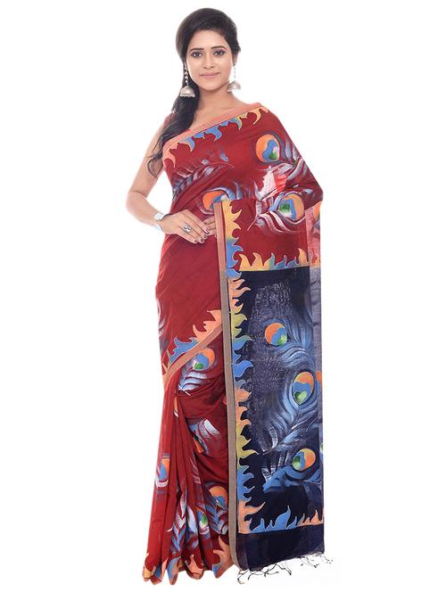 self design handloom saree - 17032604 - Very Small Image - 1