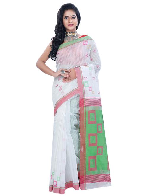 geometrical handloom saree - 17032613 - Very Small Image - 1