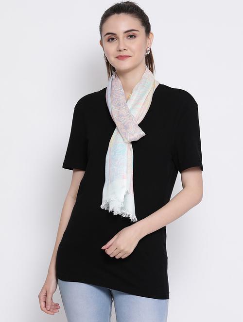 multi colored modal silk stole - 17032674 - Very Small Image - 1