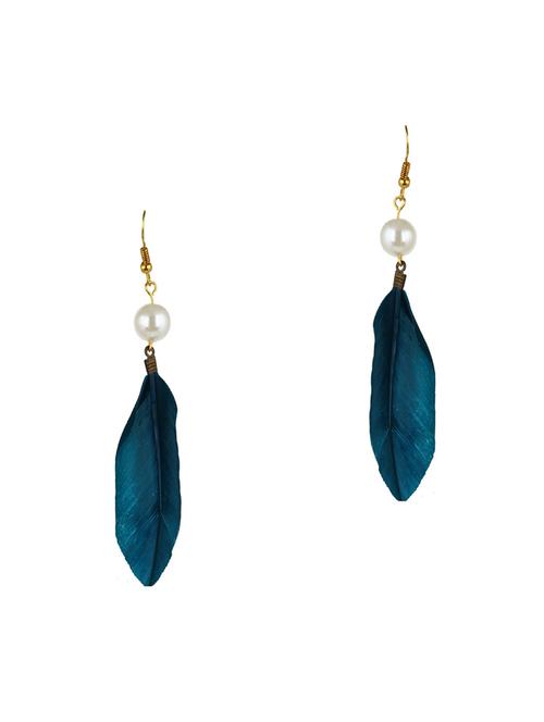 green gold plated drop earring - 17034270 - Very Small Image - 1
