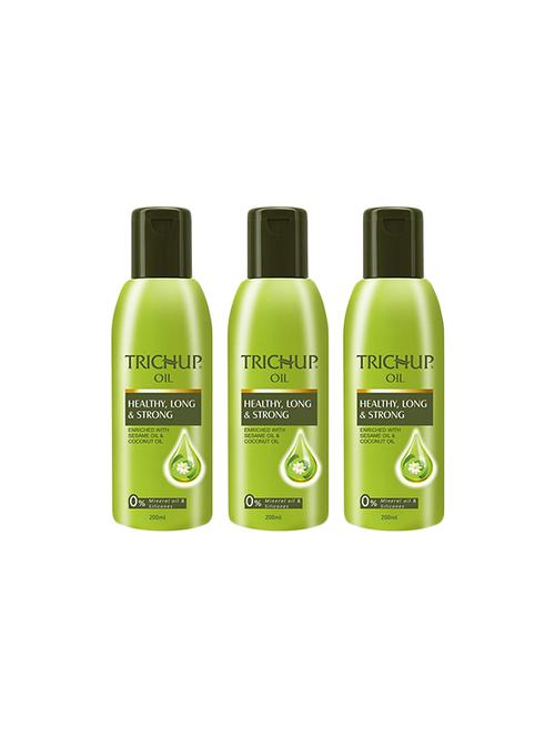 trichup healthy long and strong hair oil 200ml (pack of 3) - 17034875 - Very Small Image - 1
