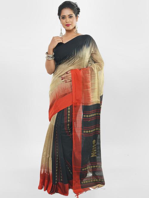 ikat handloom saree - 17035079 - Very Small Image - 1