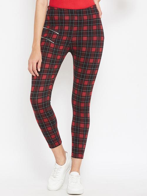 red checkered jegging - 17035093 - Very Small Image - 1