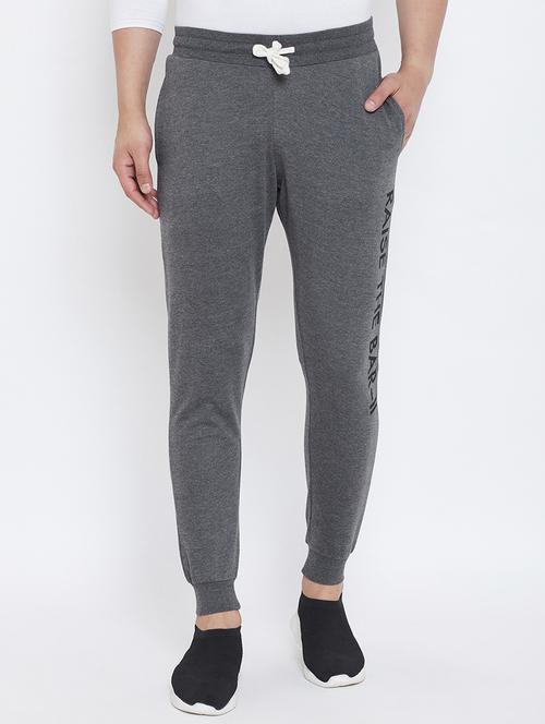 grey typographic cotton blend jogger - 17035101 - Very Small Image - 1