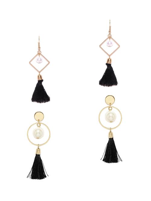 black gold plated combo's. earring - 17035586 - Very Small Image - 1