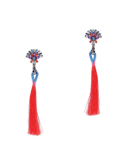 red gold plated drop earring - 17035593 - Very Small Image - 1