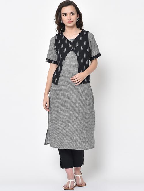 women's straight kurta - 17060727 - Very Small Image - 1