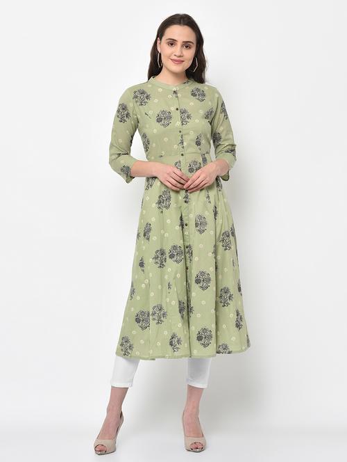 floral anarkali kurta - 17060734 - Very Small Image - 1
