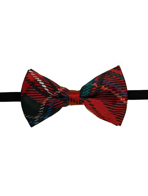 red poly satin bow ty - 17062306 - Very Small Image - 1