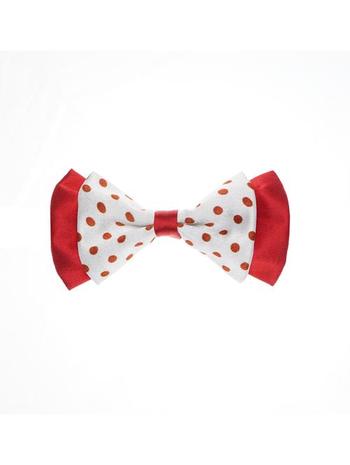 red poly satin bow ty - 17062313 - Very Small Image - 1