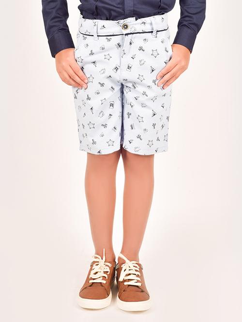 light blue cotton shorts & three fourth - 17062592 - Very Small Image - 1