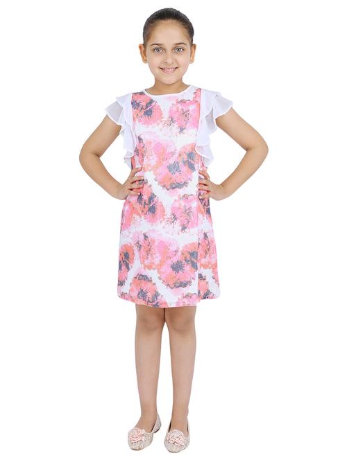 orange polyester frock - 17062599 - Very Small Image - 1