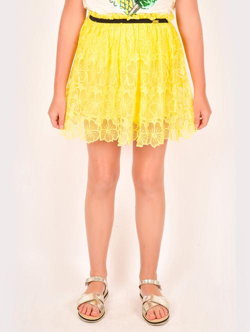 yellow cotton regular skirt - 17062612 - Very Small Image - 1