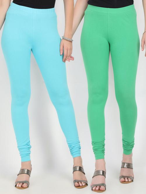 set of 2 solid leggings - 17063655 - Very Small Image - 1
